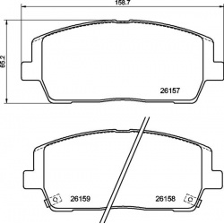 Stabdžių trinkelių rinkinys, diskinis stabdys PRIME LINE
                                BREMBO                           
