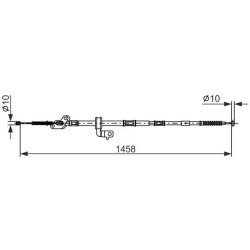 trosas, stovėjimo stabdys
                                BOSCH                                                1987482904, B