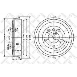 stabdžių būgnas
                                STELLOX                                6025-1505-SX, STELLOX, 6025-1505-SX