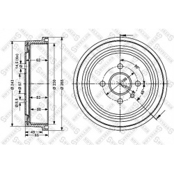 stabdžių būgnas
                                STELLOX                                6025-3614-SX, STELLOX, 6025-3614-SX
