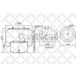 pneumatinė oro pagalvė
                                STELLOX                                                90-08361-SX, 