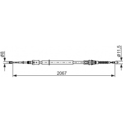 trosas, stovėjimo stabdys
                                BOSCH                                                1 987 482 869
