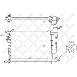 Aušinimo radiatorius
                                STELLOX                                10-25026-SX, STELLOX, 10-25026-S