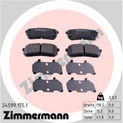 stabdžių trinkelių rinkinys, diskinis stabdys
                                ZIMMERMANN                                24