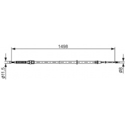 trosas, stovėjimo stabdys
                                BOSCH                                                1987482789, B
