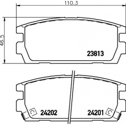 stabdžių trinkelių rinkinys, diskinis stabdys
                                MINTEX                                      