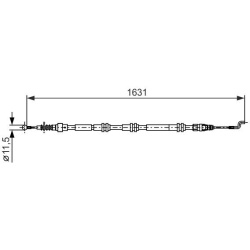 trosas, stovėjimo stabdys
                                BOSCH                                                1987482376, B