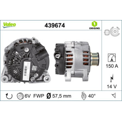 kintamosios srovės generatorius VALEO ORIGINS NEW OE TECHNOLOGY
                                                439674, VALE