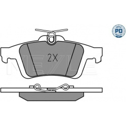 stabdžių trinkelių rinkinys, diskinis stabdys MEYLE-PD: Advanced performance and design.
                                0