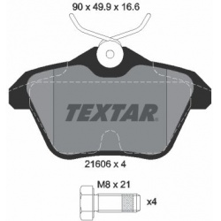 stabdžių trinkelių rinkinys, diskinis stabdys
                                TEXTAR                                      
