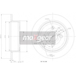 stabdžių diskas (1vnt)
                                MAXGEAR                                                19-0962, MAXG