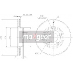 stabdžių diskas (1vnt)
                                MAXGEAR                                                19-1012MAX, M