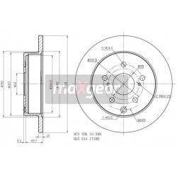 stabdžių diskas (1vnt)
                                MAXGEAR                                                19-2466MAX, M