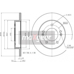 stabdžių diskas (1vnt)
                                MAXGEAR                                                19-2855MAX, M