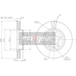 stabdžių diskas (1vnt)
                                MAXGEAR                                19-1050, MAXGEAR, 19-1050, au