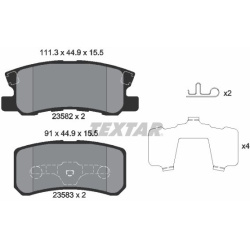 stabdžių trinkelių rinkinys, diskinis stabdys
                                TEXTAR                                      
