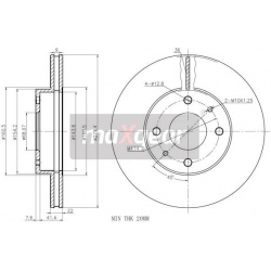stabdžių diskas (1vnt)
                                MAXGEAR                                                19-0735, MAXG
