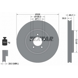 stabdžių diskas (1vnt) PRO+
                                TEXTAR                                                92173505,