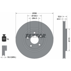 stabdžių diskas (1vnt)
                                TEXTAR                                                92099100, TEXT