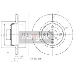 stabdžių diskas (1vnt)
                                MAXGEAR                                                19-1007MAX, M