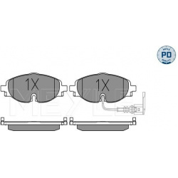 stabdžių trinkelių rinkinys, diskinis stabdys MEYLE-PD: Advanced performance and design.
                                 