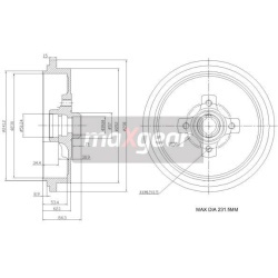 Stabdžių būgnas
MAXGEAR 19-0835, MAXGEAR, 1