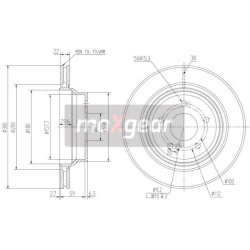 stabdžių diskas (1vnt)
                                MAXGEAR                                                19-1262, MAXG