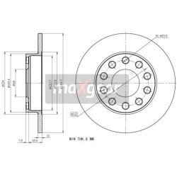 stabdžių diskas (1vnt)
                                MAXGEAR                                                19-1213, MAXG
