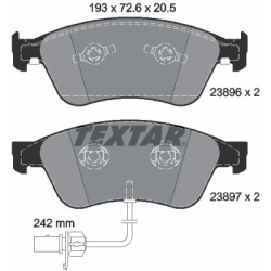 stabdžių trinkelių rinkinys, diskinis stabdys
                                TEXTAR                                238960
