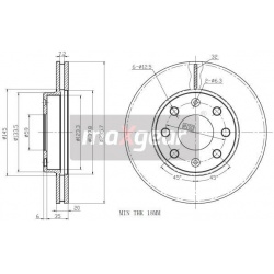 stabdžių diskas (1vnt)
                                MAXGEAR                                                19-1258MAX, M