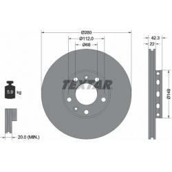 TEXTAR                                                92152203, TEXTAR, 92152203, auto detalė