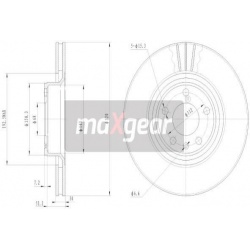 stabdžių diskas (1vnt)
                                MAXGEAR                                                19-1838MAX, M