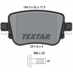 stabdžių trinkelių rinkinys, diskinis stabdys Q+
                                TEXTAR                                   