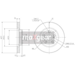 stabdžių diskas (1vnt)
                                MAXGEAR                                19-0968, MAXGEAR, 19-0968, au