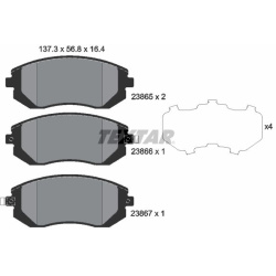 stabdžių trinkelių rinkinys, diskinis stabdys
                                TEXTAR                                      