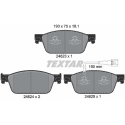 stabdžių trinkelių rinkinys, diskinis stabdys Q+
                                TEXTAR                                246