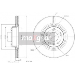 Stabdžių diskas
                                MAXGEAR                                                19-2021, MAXGEAR, 19