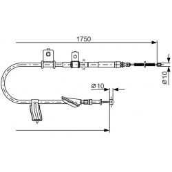 Trosas, stovėjimo stabdys
                                BOSCH                                                1 987 482 352