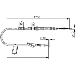trosas, stovėjimo stabdys
                                BOSCH                                                1 987 482 351
