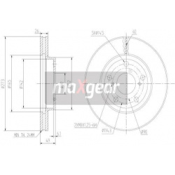 stabdžių diskas (1vnt)
                                MAXGEAR                                                19-1867MAX, M