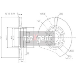 stabdžių diskas (1vnt)
                                MAXGEAR                                                19-1043, MAXG