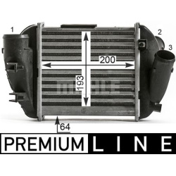 tarpinis suslėgto oro aušintuvas, kompresorius BEHR *** PREMIUM LINE ***
MAHLE