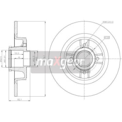 stabdžių diskas (1vnt)
                                MAXGEAR                                                19-1278, MAXG