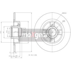 stabdžių diskas (1vnt)
                                MAXGEAR                                                19-1906, MAXG