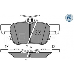 stabdžių trinkelių rinkinys, diskinis stabdys MEYLE-PD: Advanced performance and design.
                                0