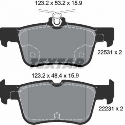 stabdžių trinkelių rinkinys, diskinis stabdys
                                TEXTAR                                      