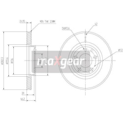 stabdžių diskas (1vnt)
                                MAXGEAR                                                19-0757, MAXG