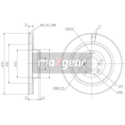 stabdžių diskas (1vnt)
                                MAXGEAR                                                19-1255, MAXG
