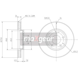 stabdžių diskas (1vnt)
                                MAXGEAR                                                19-0951, MAXG