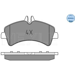 stabdžių trinkelių rinkinys, diskinis stabdys MEYLE-ORIGINAL: True to OE.
                                                
